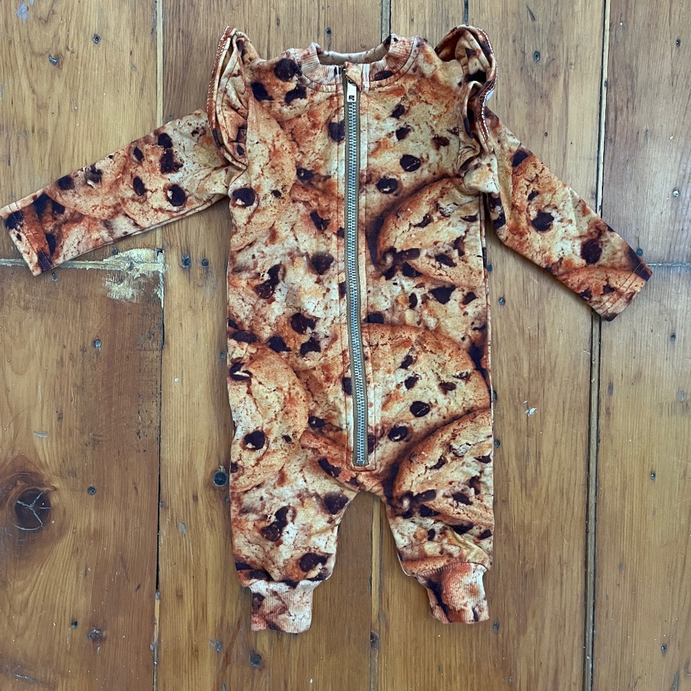 Romey Loves Lulu Chocolate Chip Ruffle Romper